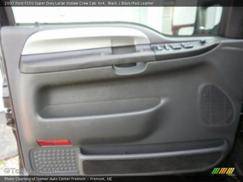 Black / Black/Red Leather 2007 Ford F250 Super Duty Lariat Outlaw Crew Cab 4x4