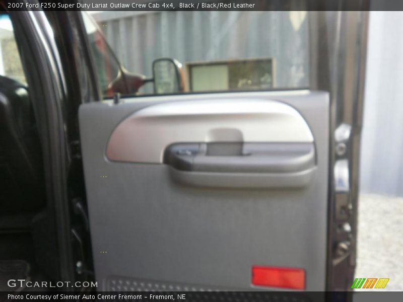 Black / Black/Red Leather 2007 Ford F250 Super Duty Lariat Outlaw Crew Cab 4x4