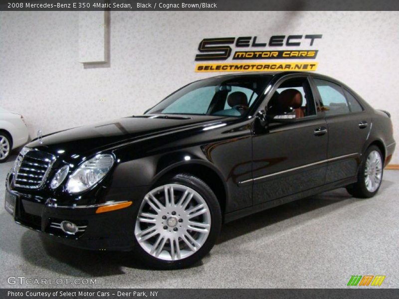 Black / Cognac Brown/Black 2008 Mercedes-Benz E 350 4Matic Sedan