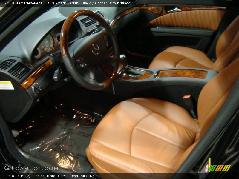 Black / Cognac Brown/Black 2008 Mercedes-Benz E 350 4Matic Sedan