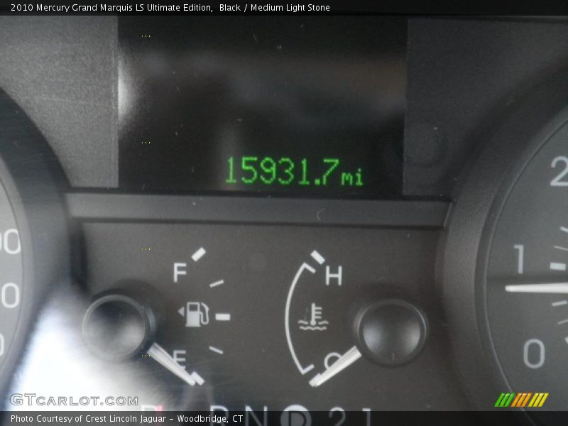 Black / Medium Light Stone 2010 Mercury Grand Marquis LS Ultimate Edition