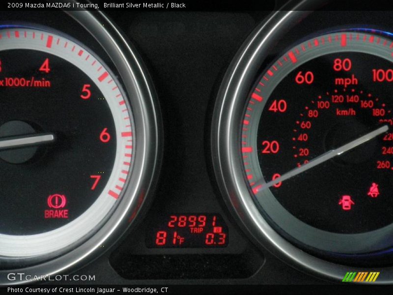 Brilliant Silver Metallic / Black 2009 Mazda MAZDA6 i Touring