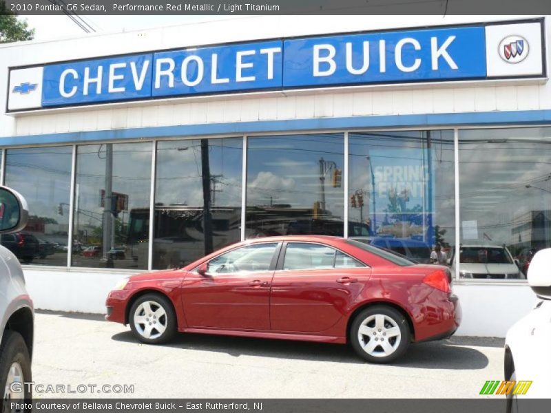 Performance Red Metallic / Light Titanium 2010 Pontiac G6 Sedan