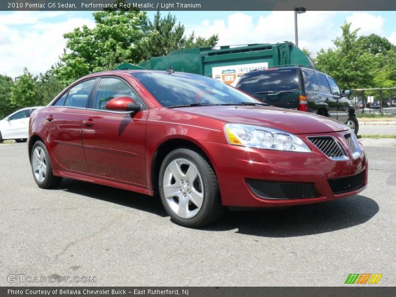 Performance Red Metallic / Light Titanium 2010 Pontiac G6 Sedan