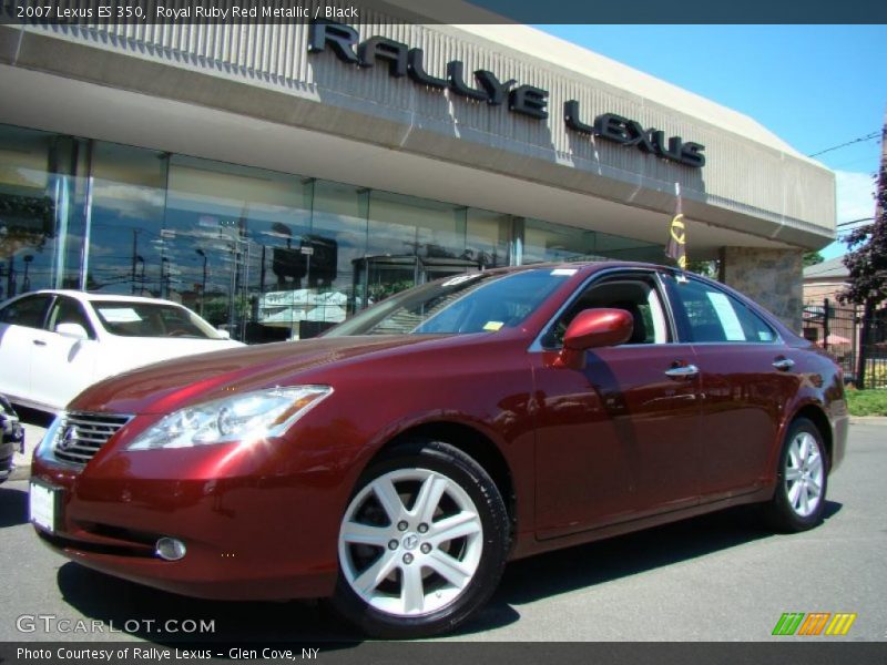 Royal Ruby Red Metallic / Black 2007 Lexus ES 350