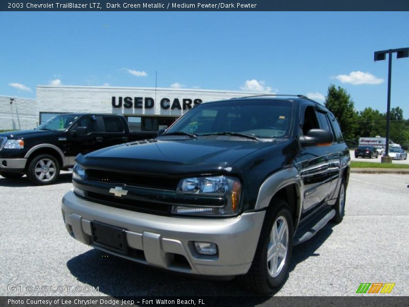 Dark Green Metallic / Medium Pewter/Dark Pewter 2003 Chevrolet TrailBlazer LTZ