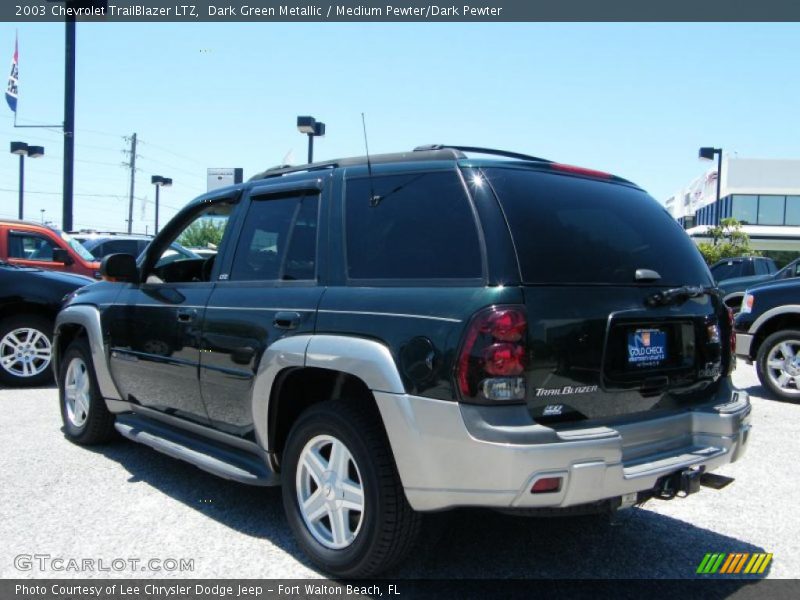 Dark Green Metallic / Medium Pewter/Dark Pewter 2003 Chevrolet TrailBlazer LTZ