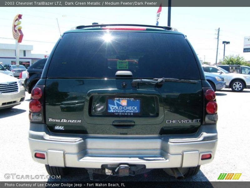 Dark Green Metallic / Medium Pewter/Dark Pewter 2003 Chevrolet TrailBlazer LTZ