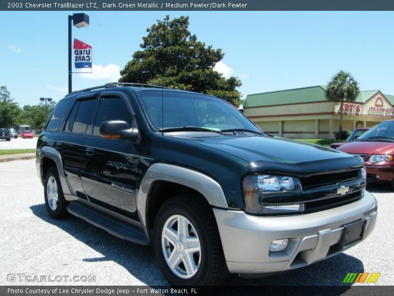 Dark Green Metallic / Medium Pewter/Dark Pewter 2003 Chevrolet TrailBlazer LTZ