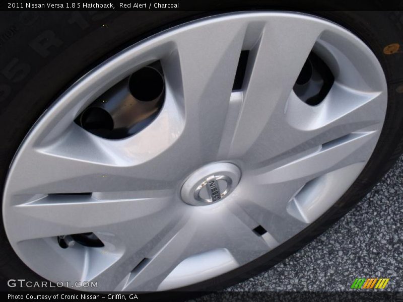 Red Alert / Charcoal 2011 Nissan Versa 1.8 S Hatchback