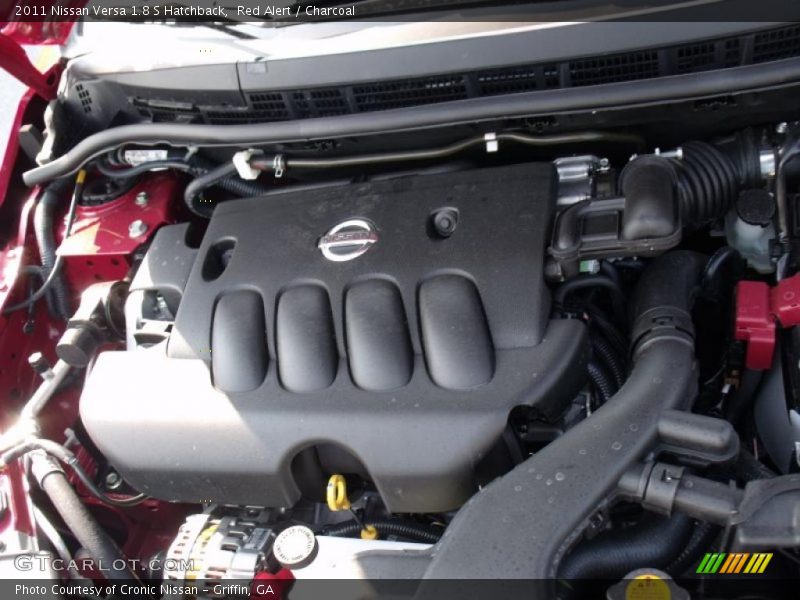 Red Alert / Charcoal 2011 Nissan Versa 1.8 S Hatchback