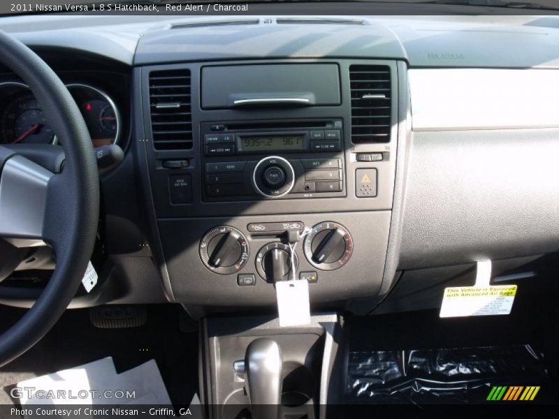Red Alert / Charcoal 2011 Nissan Versa 1.8 S Hatchback
