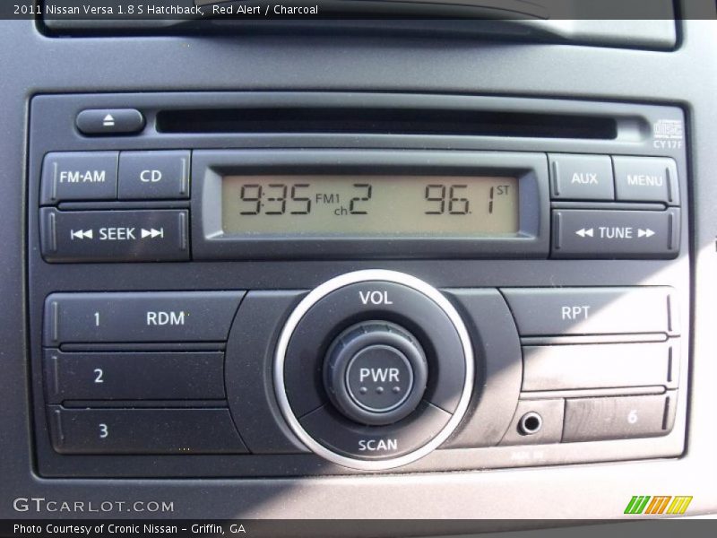 Red Alert / Charcoal 2011 Nissan Versa 1.8 S Hatchback