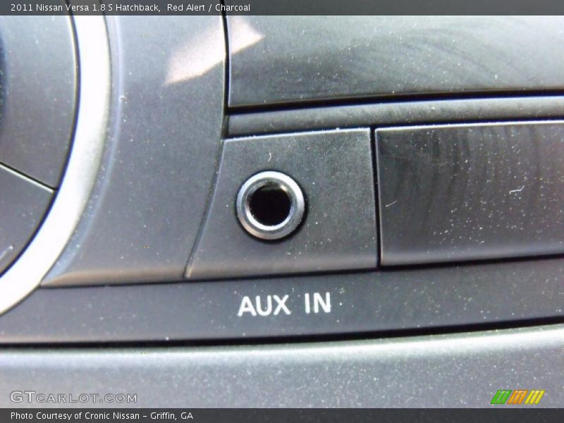 Red Alert / Charcoal 2011 Nissan Versa 1.8 S Hatchback