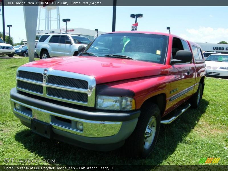 Flame Red / Agate 2001 Dodge Ram 1500 SLT Club Cab