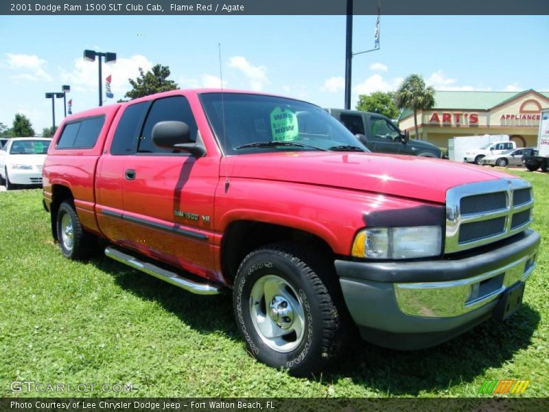 Flame Red / Agate 2001 Dodge Ram 1500 SLT Club Cab