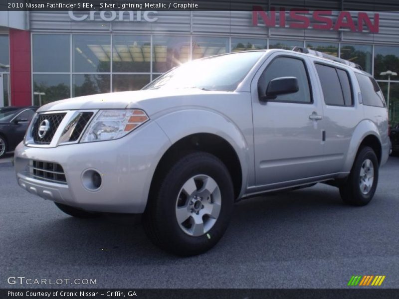 Silver Lightning Metallic / Graphite 2010 Nissan Pathfinder S FE+