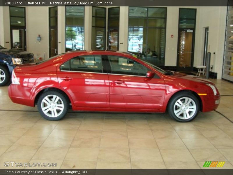 Redfire Metallic / Medium Light Stone 2008 Ford Fusion SEL V6