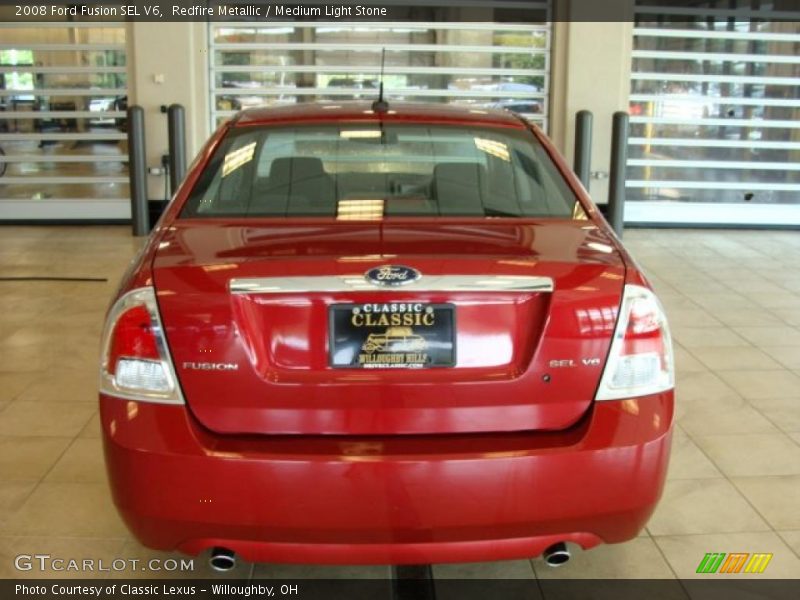 Redfire Metallic / Medium Light Stone 2008 Ford Fusion SEL V6