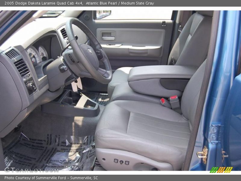 Atlantic Blue Pearl / Medium Slate Gray 2005 Dodge Dakota Laramie Quad Cab 4x4