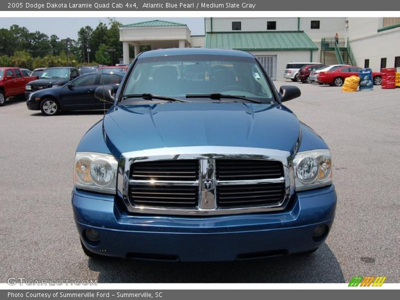 Atlantic Blue Pearl / Medium Slate Gray 2005 Dodge Dakota Laramie Quad Cab 4x4