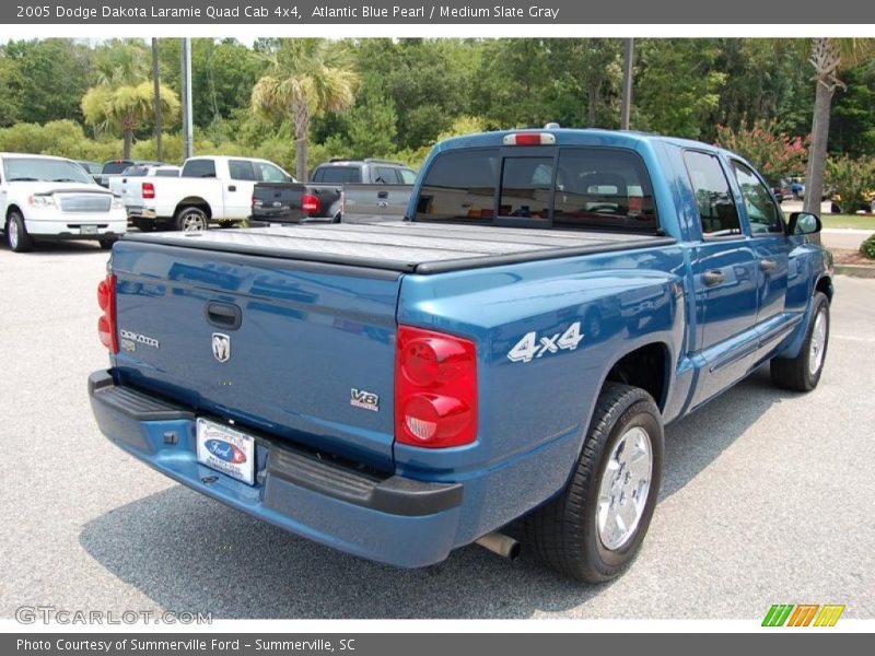 Atlantic Blue Pearl / Medium Slate Gray 2005 Dodge Dakota Laramie Quad Cab 4x4