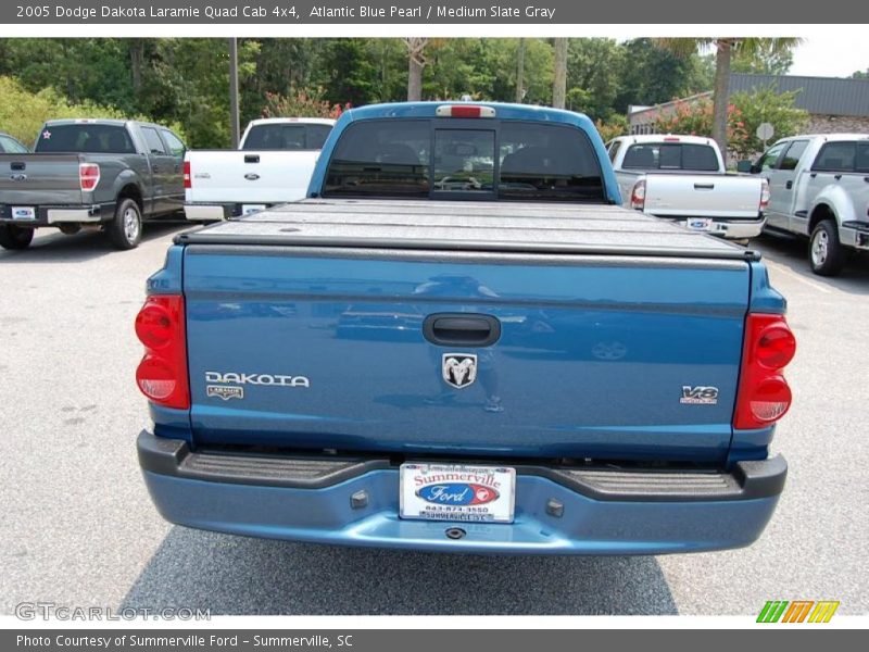 Atlantic Blue Pearl / Medium Slate Gray 2005 Dodge Dakota Laramie Quad Cab 4x4