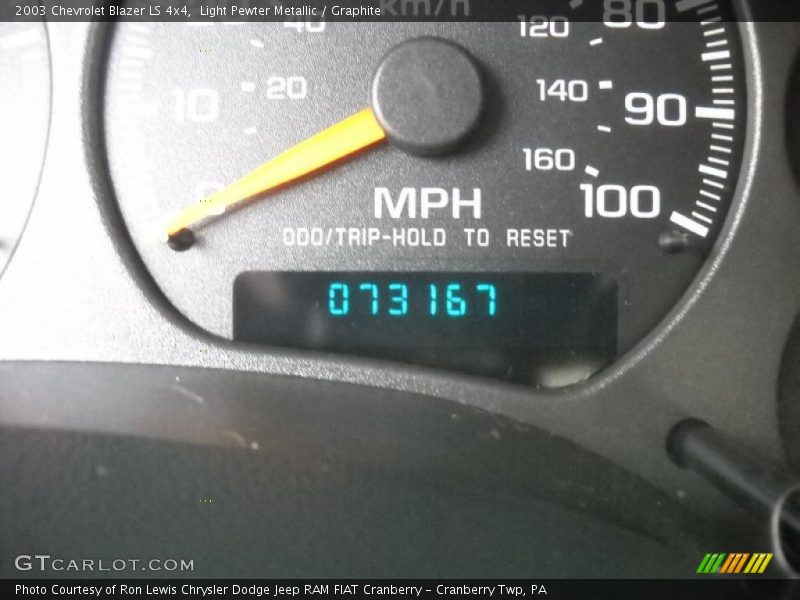Light Pewter Metallic / Graphite 2003 Chevrolet Blazer LS 4x4