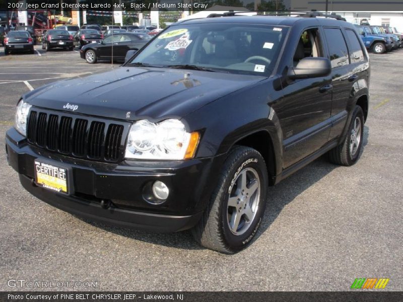 Black / Medium Slate Gray 2007 Jeep Grand Cherokee Laredo 4x4