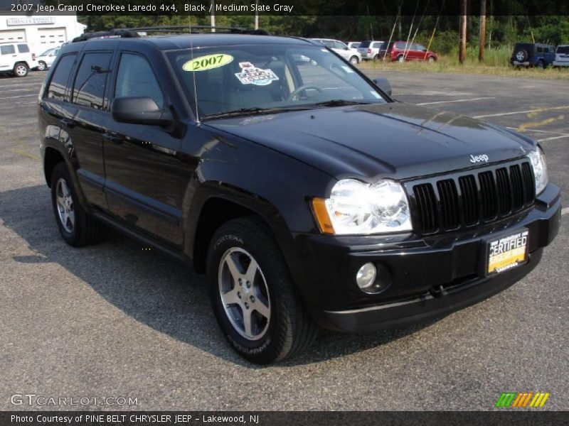 Black / Medium Slate Gray 2007 Jeep Grand Cherokee Laredo 4x4