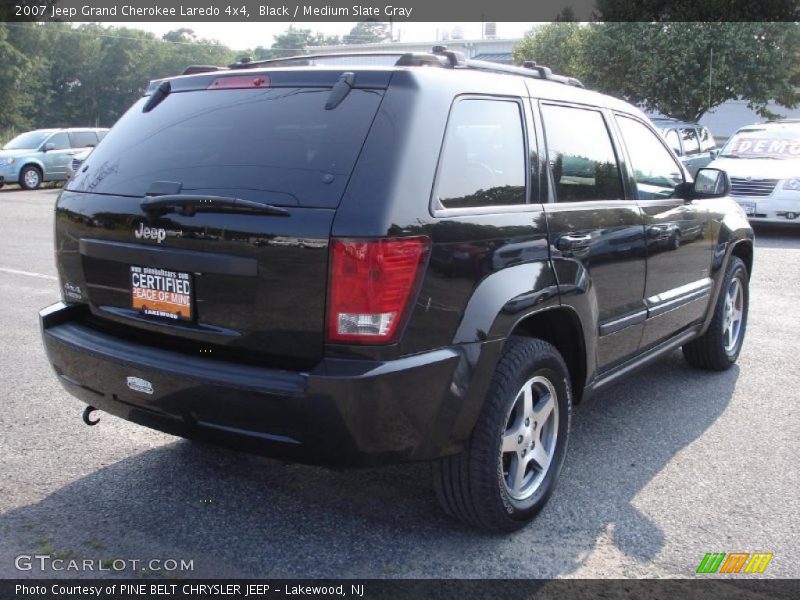 Black / Medium Slate Gray 2007 Jeep Grand Cherokee Laredo 4x4
