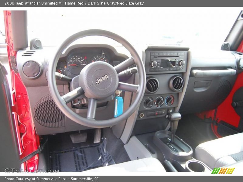 Flame Red / Dark Slate Gray/Med Slate Gray 2008 Jeep Wrangler Unlimited X
