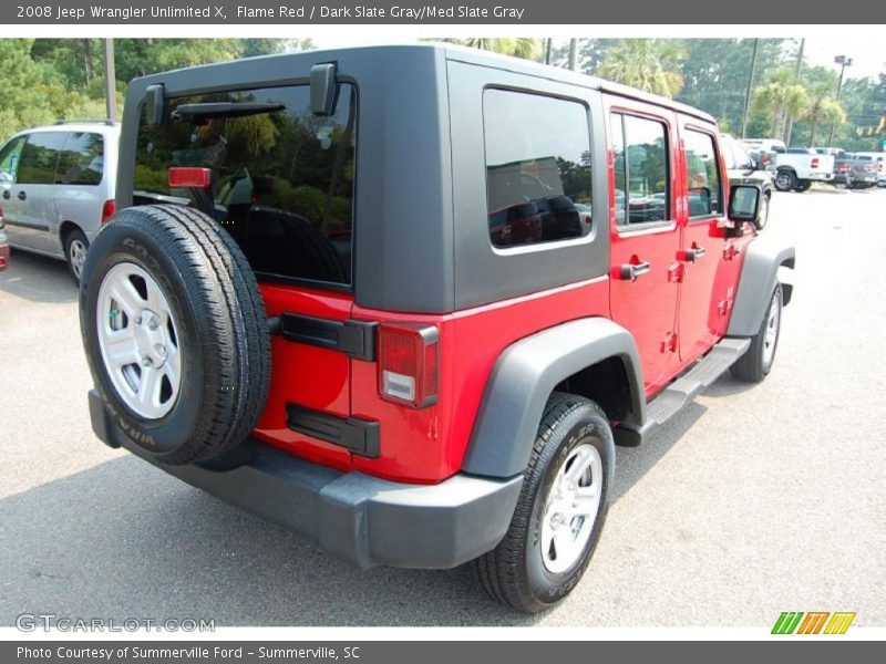 Flame Red / Dark Slate Gray/Med Slate Gray 2008 Jeep Wrangler Unlimited X