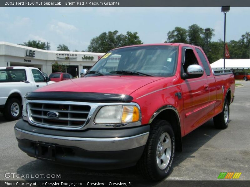 Bright Red / Medium Graphite 2002 Ford F150 XLT SuperCab