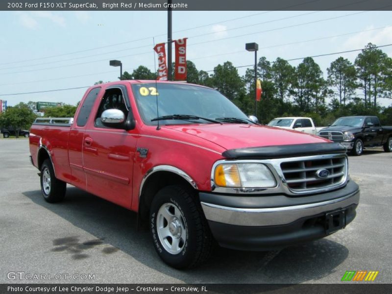 Bright Red / Medium Graphite 2002 Ford F150 XLT SuperCab