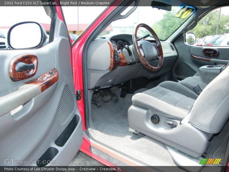Bright Red / Medium Graphite 2002 Ford F150 XLT SuperCab