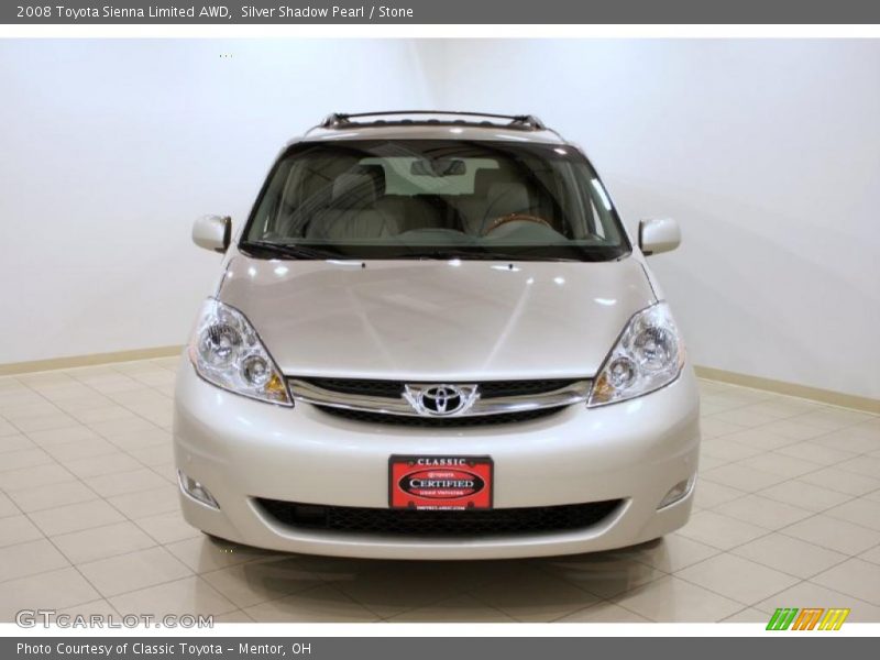 Silver Shadow Pearl / Stone 2008 Toyota Sienna Limited AWD