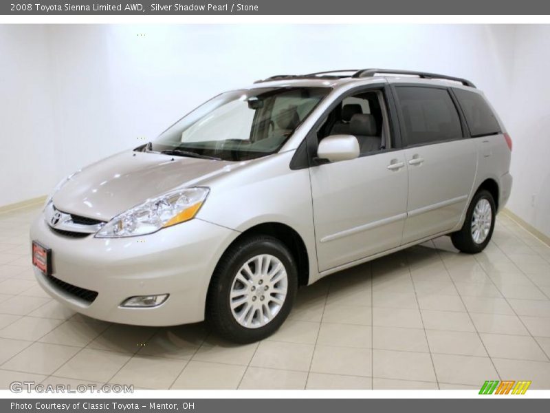 Silver Shadow Pearl / Stone 2008 Toyota Sienna Limited AWD