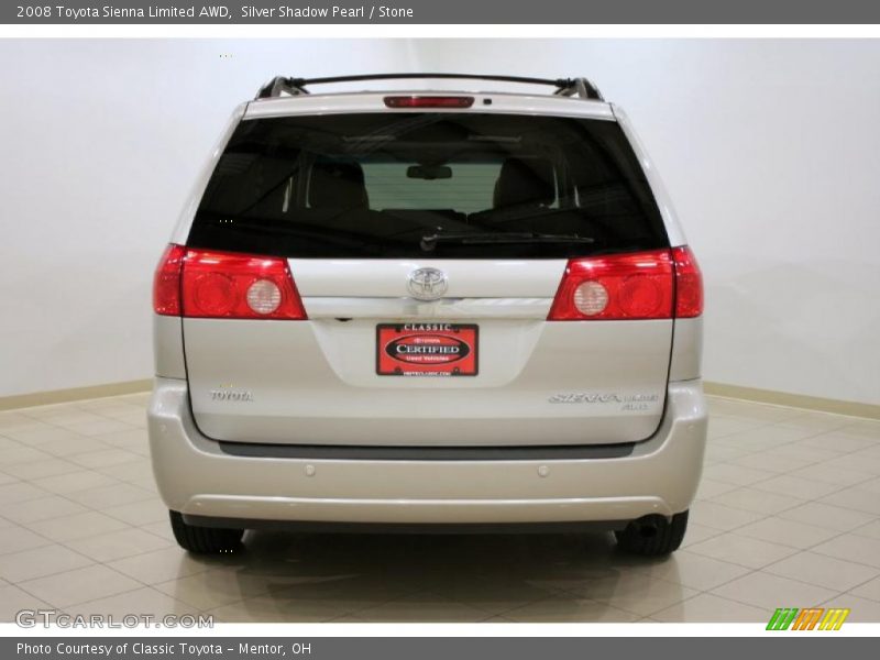 Silver Shadow Pearl / Stone 2008 Toyota Sienna Limited AWD