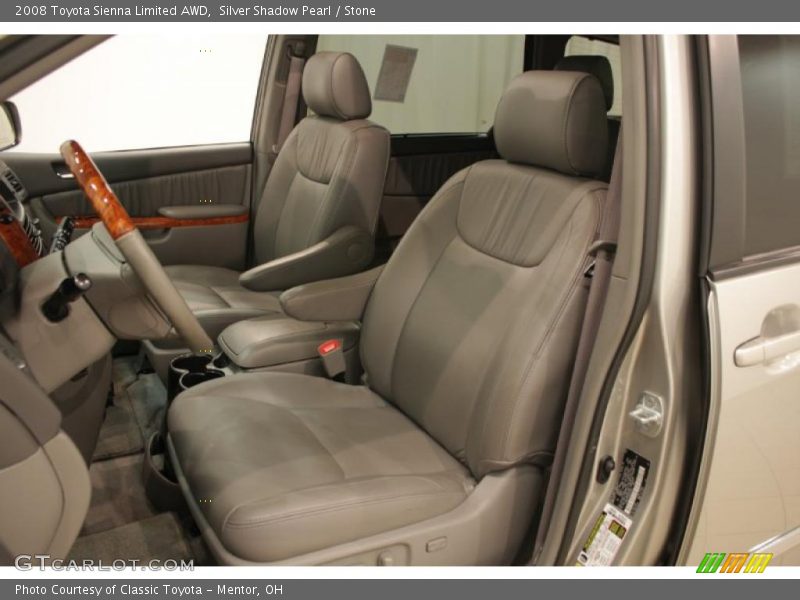 Silver Shadow Pearl / Stone 2008 Toyota Sienna Limited AWD