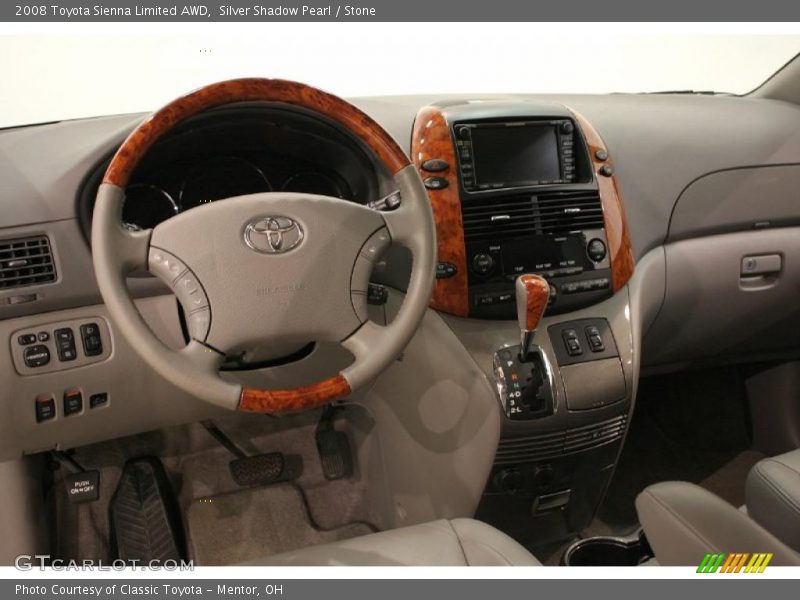 Silver Shadow Pearl / Stone 2008 Toyota Sienna Limited AWD