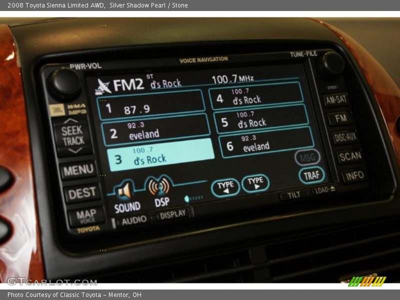 Silver Shadow Pearl / Stone 2008 Toyota Sienna Limited AWD