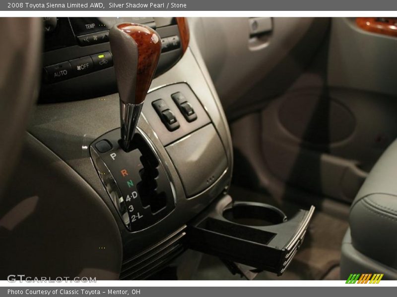 Silver Shadow Pearl / Stone 2008 Toyota Sienna Limited AWD