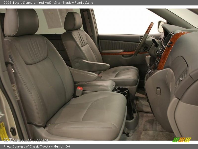 Silver Shadow Pearl / Stone 2008 Toyota Sienna Limited AWD