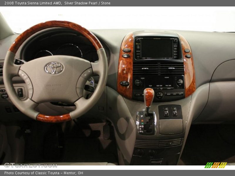 Silver Shadow Pearl / Stone 2008 Toyota Sienna Limited AWD