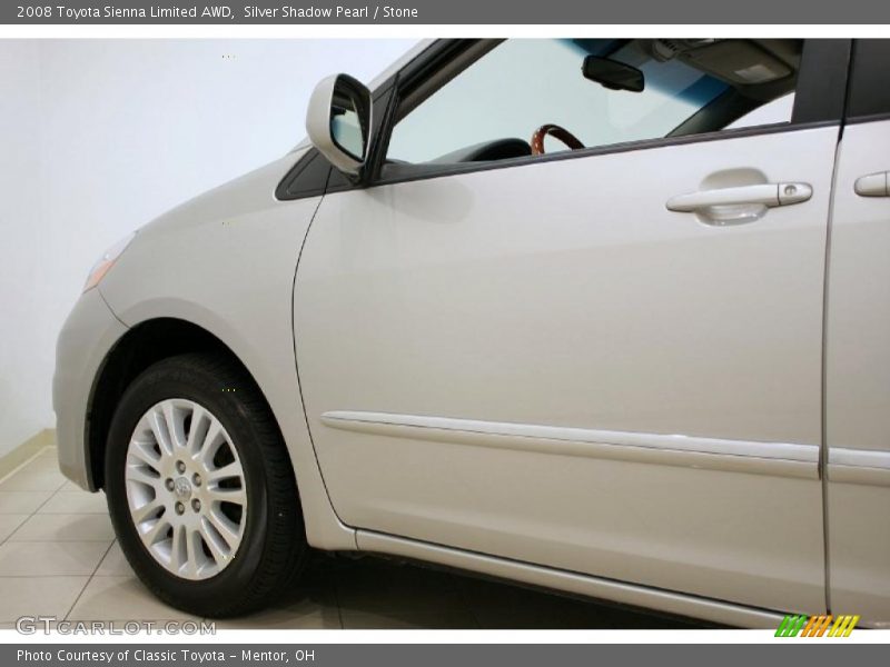 Silver Shadow Pearl / Stone 2008 Toyota Sienna Limited AWD