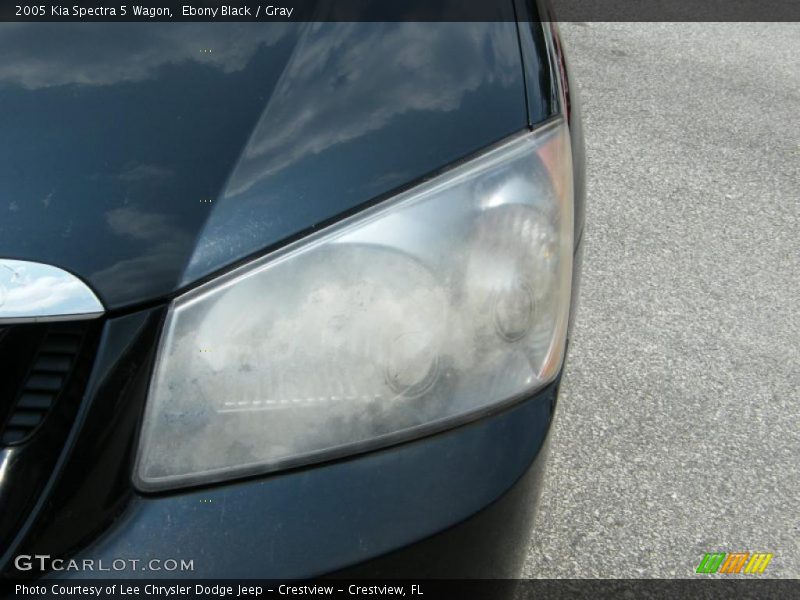 Ebony Black / Gray 2005 Kia Spectra 5 Wagon