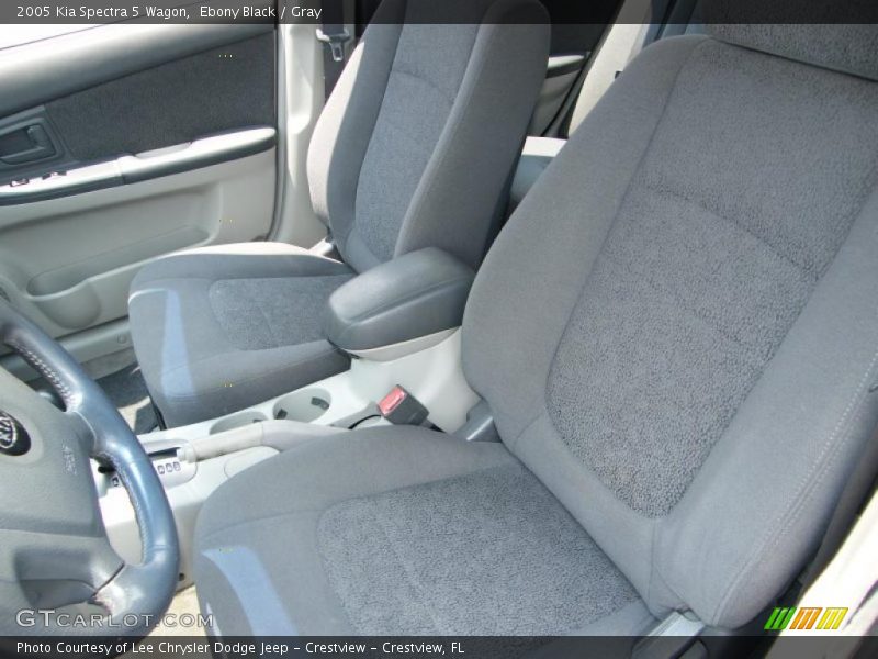Ebony Black / Gray 2005 Kia Spectra 5 Wagon