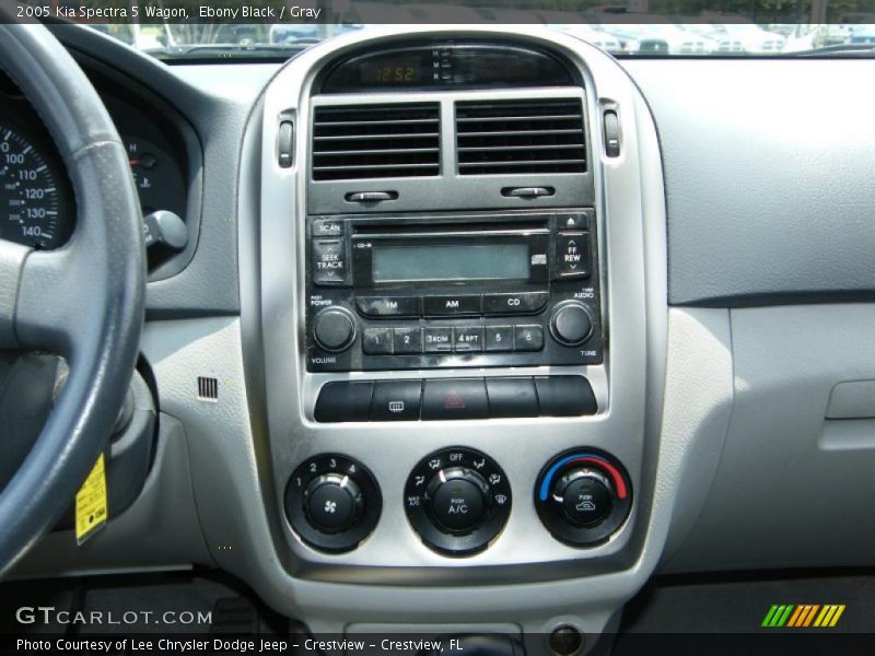 Ebony Black / Gray 2005 Kia Spectra 5 Wagon