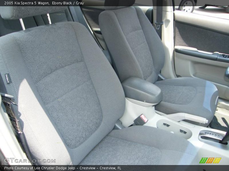 Ebony Black / Gray 2005 Kia Spectra 5 Wagon